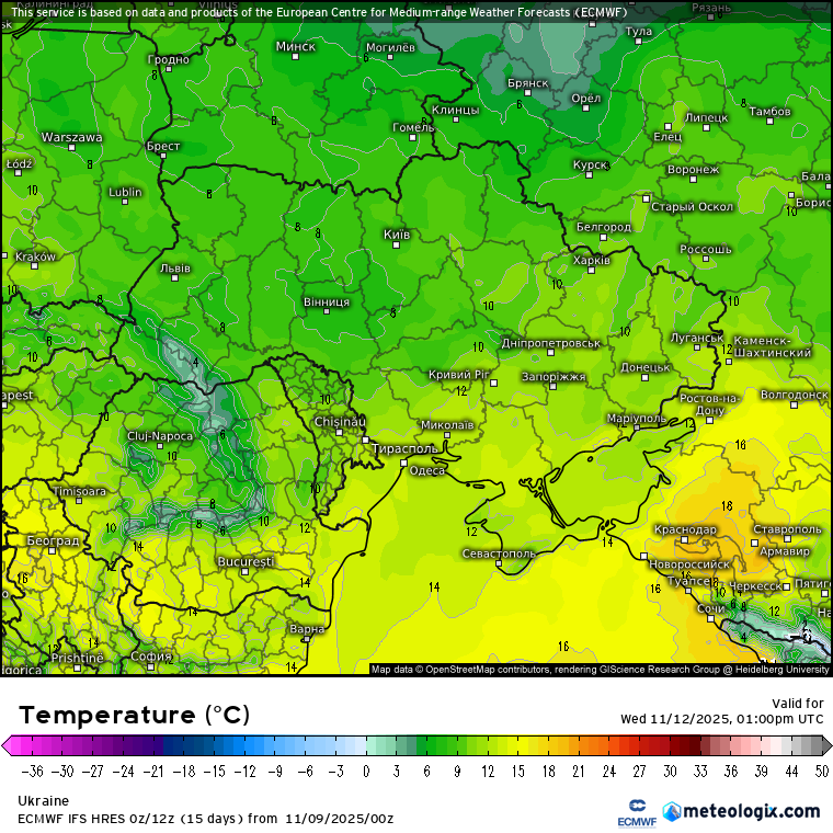 Осінь у теплих тонах: прогноз погоди на тиждень 10–16 листопада