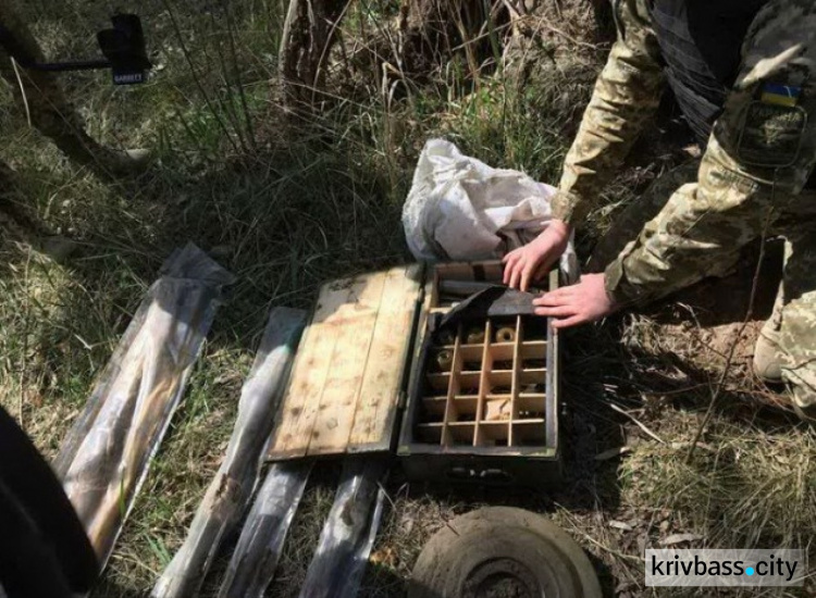 В селе под Кривым Рогом обнаружили схрон с боеприпасами (ФОТО)