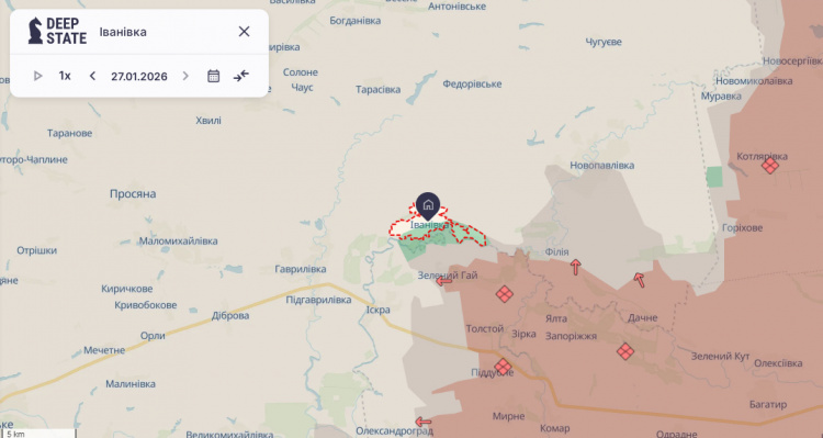 Мапа бойових дій станом на 27 січня 2026 року - фото Deep State