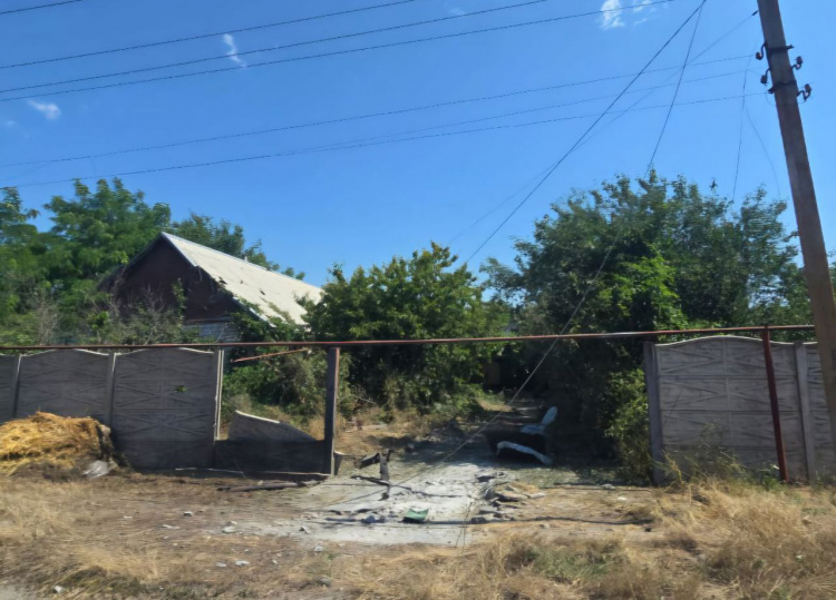Обстріл Нікопольщини, фото пресслужби Дніпропетровської ОВА