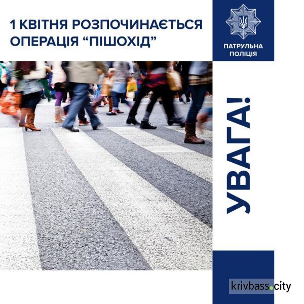 С 1 апреля на дорогах Кривого Рога началась акция "Пешеход"