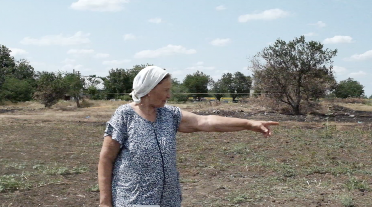 Підняла голову, а воно летить: як жінка на Криворіжжі врятувалася під час “прильоту” в її город