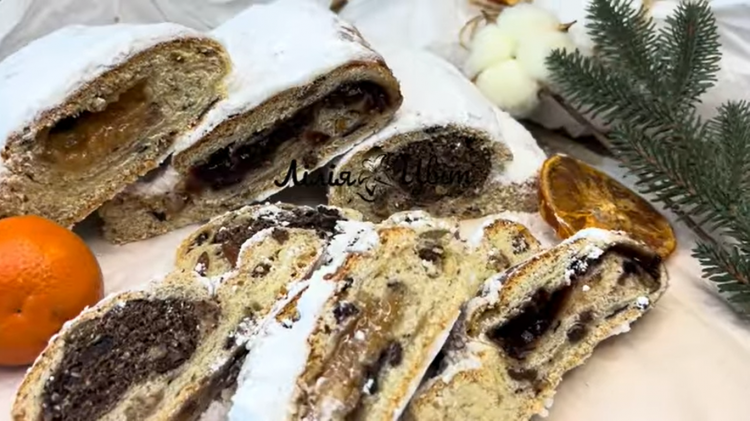 Як приготувати штолен: три начинки в одному рецепті - скріншот з відео