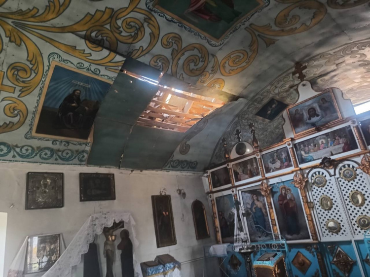 Пошкоджена росіянами церка у Зеленодольській громаді - фото Дмитро Невеселий